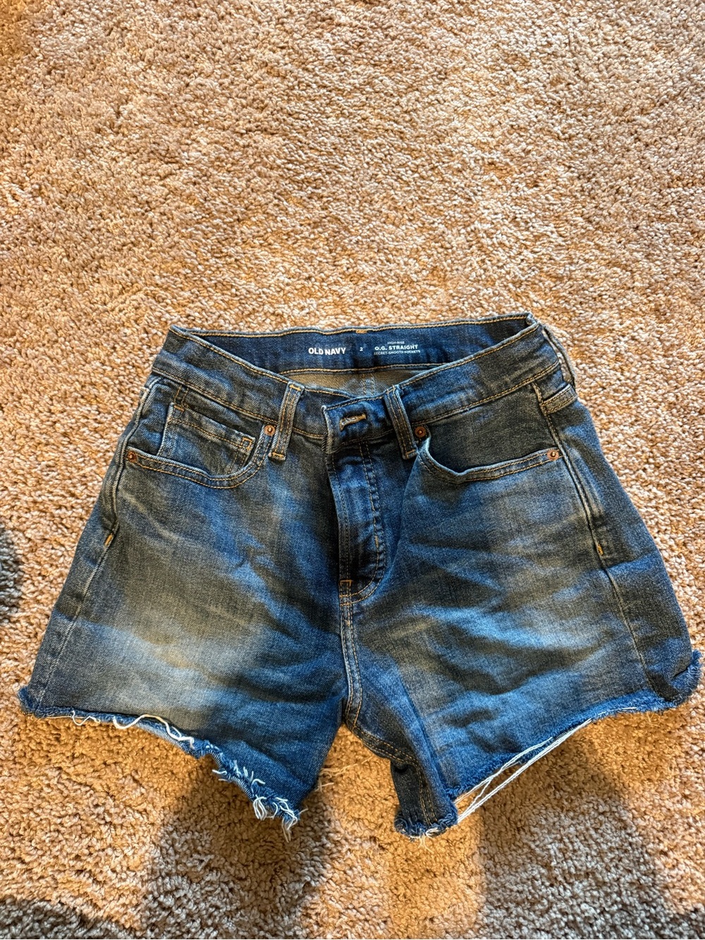 Old Navy Dark Blue High-Rise Denim Cutoff Shorts